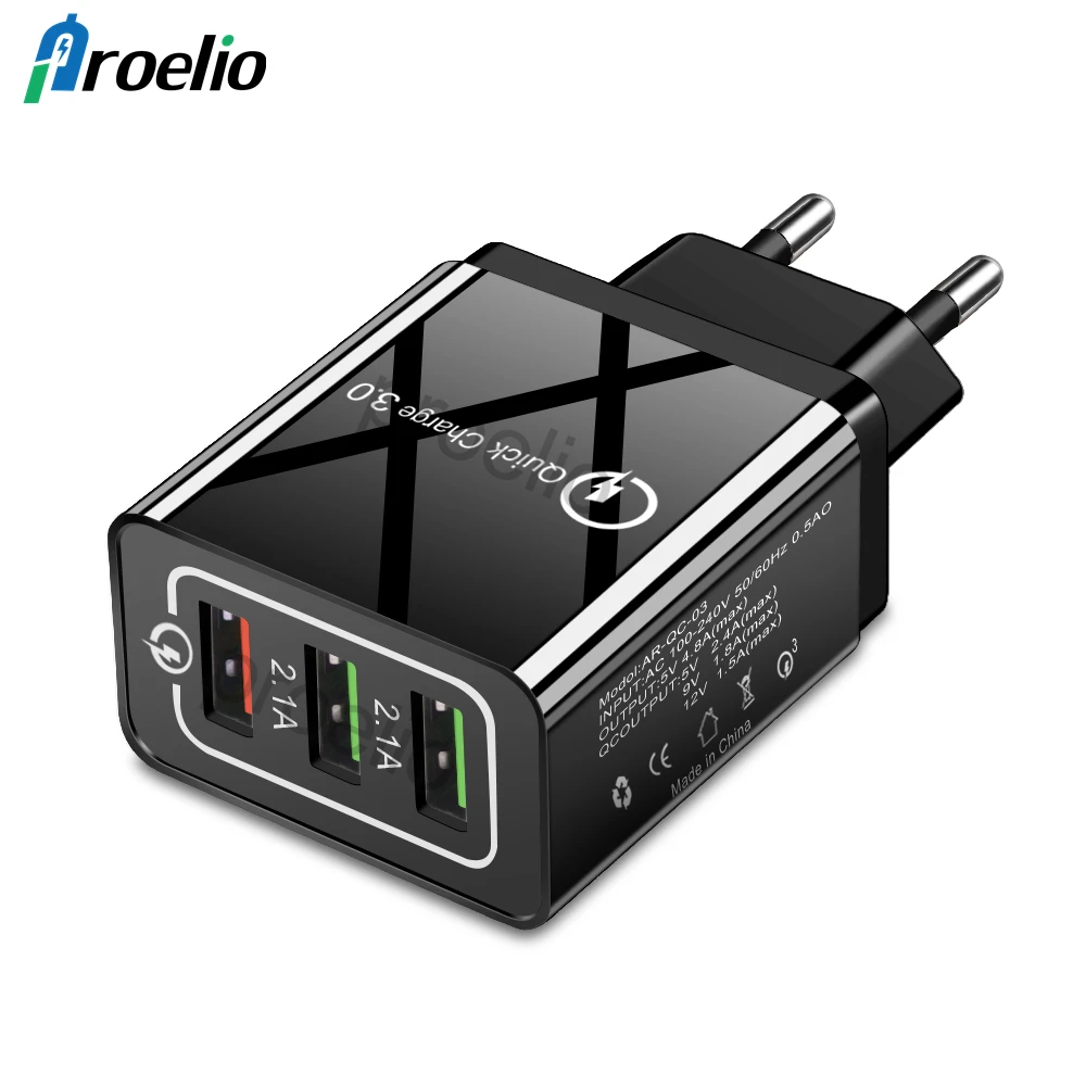 

Quick Charge 3.0 Multi USB Charger For Samsung S10 For iPhone X XR 7 Portable Phone Charge Fast Charger For Xiaomi Redmi Note 7