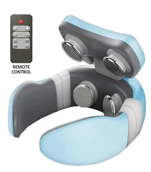4D Magnetic Pulse Heated Electric Shoulder Neck Massager Fatigue Pain Relief Cervical Massage With Remote Control