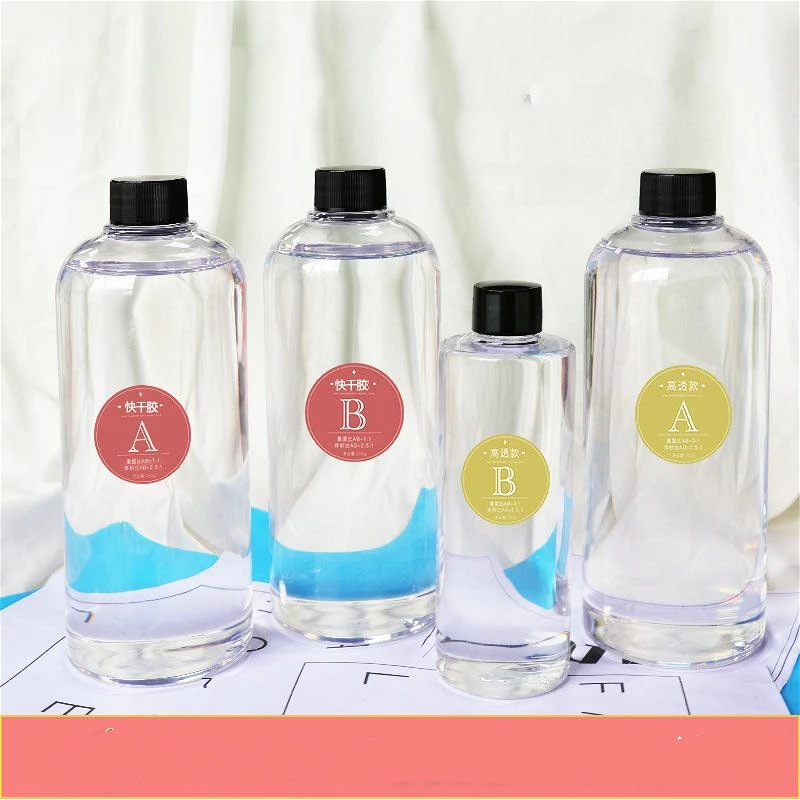 

1KG crystal epoxy glue ab glue hard soft epoxy resin super clear plastic high transparent manual diy mold resin painting mobile