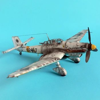 Hot 1:33 Germany Ju-87 Bomber Aircraft Model 3D Paper Model Space Library Papercraft Cardboard House for Children Paper Toys 1