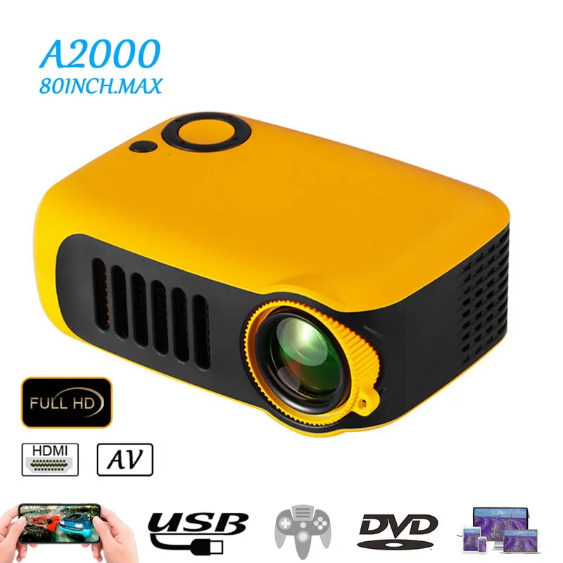 Мини проектор видео 1080P Поддержка работы с ТВ