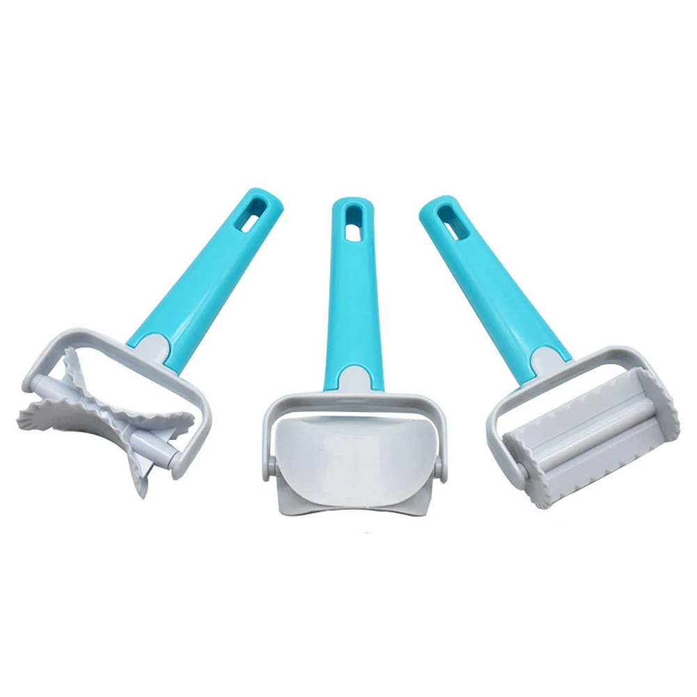 3 pcs set DIY синий миксер для теста под давлением форма для вырезания инструмент торт Скалка для ручного пресс-формы для подставка для печенья торт формочка, Инструменты для декорирования-30 - Цвет: 3 pcs set