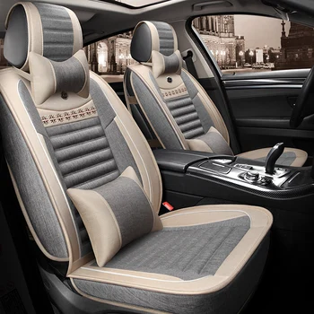 

Full Coverage flax fiber car seat cover auto seats covers for hyundai creta ix25 elantra i30 i40 ix35 kona santa fe solaris