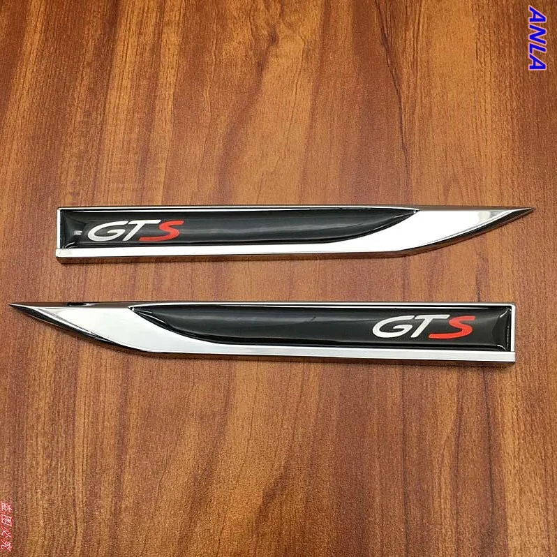 1 пара 3D металлический эпоксидный GTS логотип эмблема знак наклейка на автомобиль