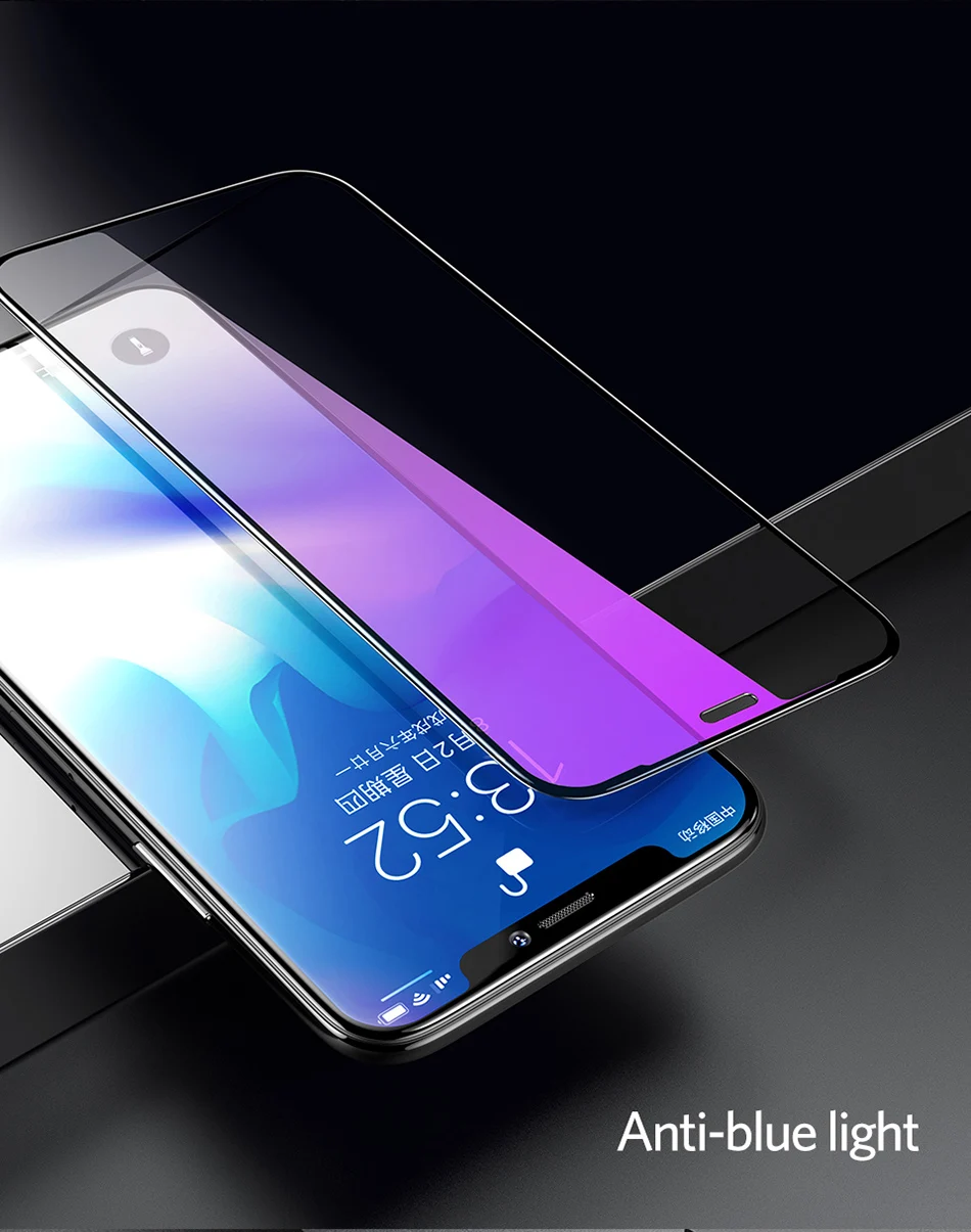 Benks VPRO 0,3 мм закаленное стекло для IPhone XS 5,8 'XS MAX 6,5' XR Защитные пленки для экрана анти синий луч стекло полное покрытие Передняя пленка