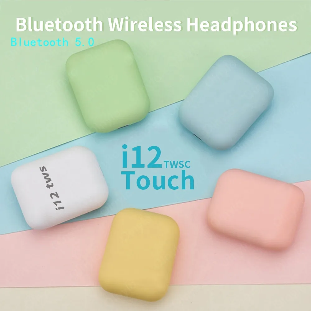 I12 TWS Лидер продаж для iPhone 12 оригинальные наушники Bluetooth Беспроводные наушники с зарядным боксом Macaron Tws наушники pk i9s i7 I12 TWS Лидер продаж для iPhone 12 оригинальные наушники Bluetooth Беспроводные наушники с зарядным боксом Macaron Tws наушники pk i9s i7