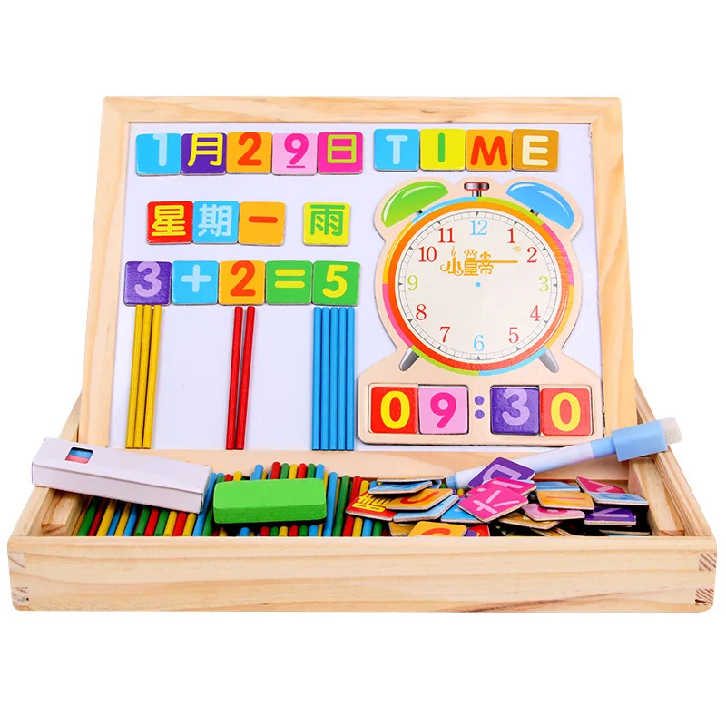 

Multi-functional with Numbers Computing Clock Educational Toy Arithmetic Rods Counting Sticks Children Mathematics Teaching Aids