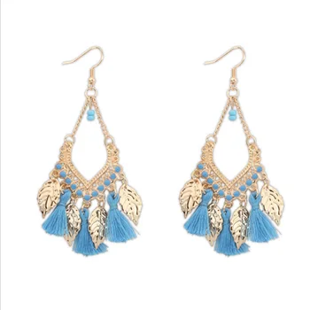 

CH-49 New pop Earrings Bohemian national style fashion Tassel Earrings for women