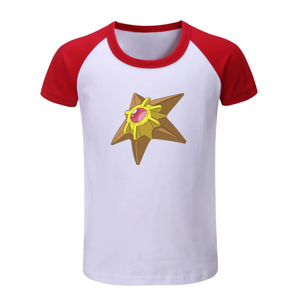 JeKCR966D Милые детские футболки с рисунком Pokemon Gyarados Staryu; Детские футболки с графическим принтом; Рождественский подарок с короткими рукавами для мальчиков и девочек - Цвет: JeKCR966D