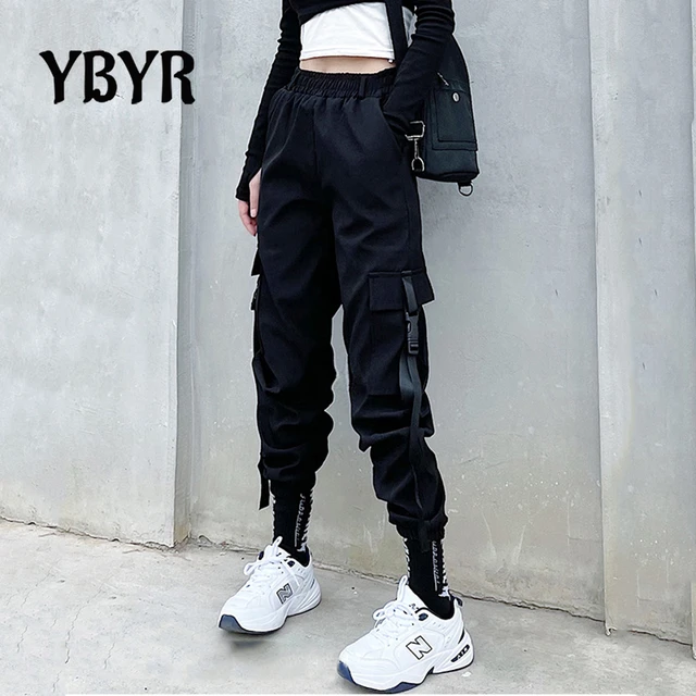 2021 Women Elastic Waist Loose Streetwear Cargo Pants Female Fashion  Ankle-length Jogging Trousers Ladies Plus Szie Casual Pants - Pants &  Capris - AliExpress