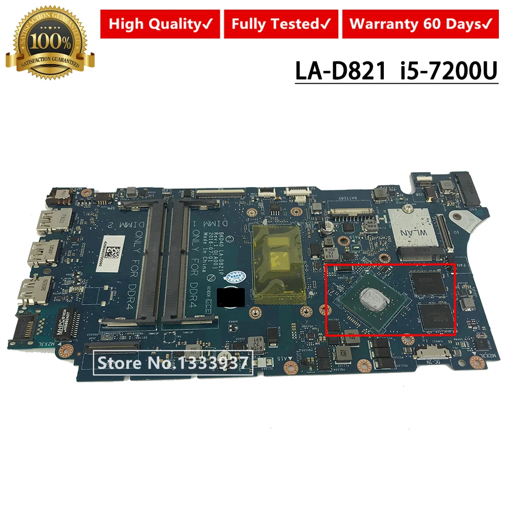 Материнская плата для ноутбука DELL Inspiron 14 7000 7460 7560 Vostro V5468 материнская с поддержкой