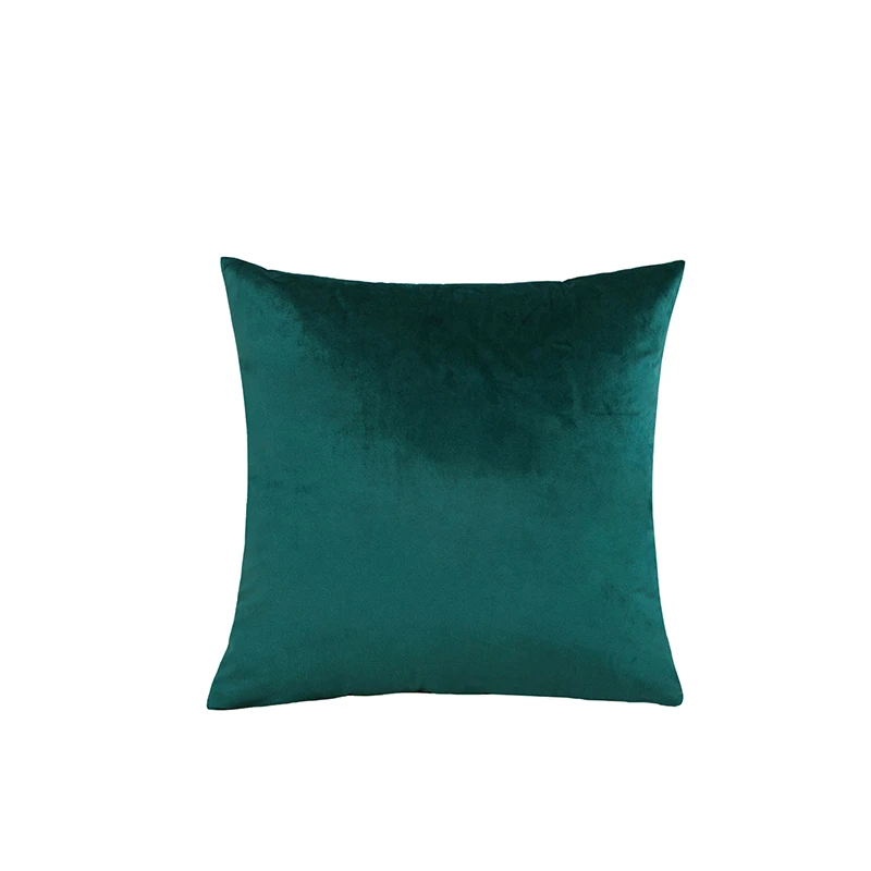 Velvet Throw Pillow Cover - Soft Solid Decorative Cushion Case for Home, Sofa, and Bedroom - Cozy Square Pillowcase