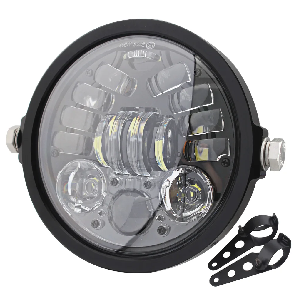 Для Harley Dyna Sportster 1200 883 сигнальный светильник поворота 5,7" 5-3/4" проектор светодиодный мотор головной светильник для Марка Triumph Thunderbird Storm