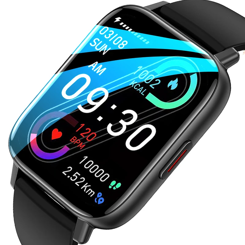 2021 New Smart Watch Men 1.69 inch Screen Bluetooth Answer/Dial Call Custom Dial 24 Hours Heart Rate Tracker Women Smartwatch
