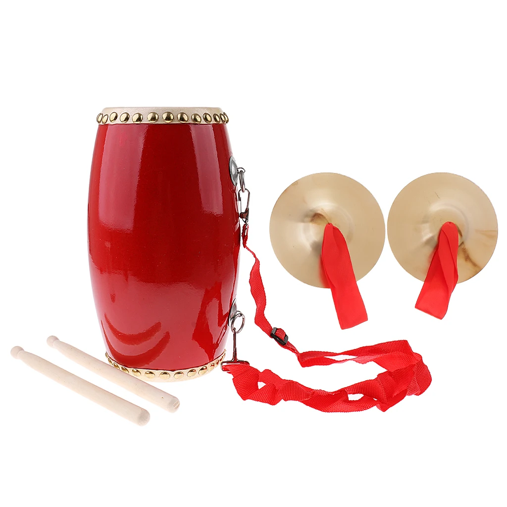 Durable Cymbal Traditional Chinese Gong with Waist Drum Kids Musical Toys
