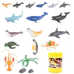 Моделирование Модель морского животного игрушка Моделирование морских животных океан морская Акула креветки морская кукла детские