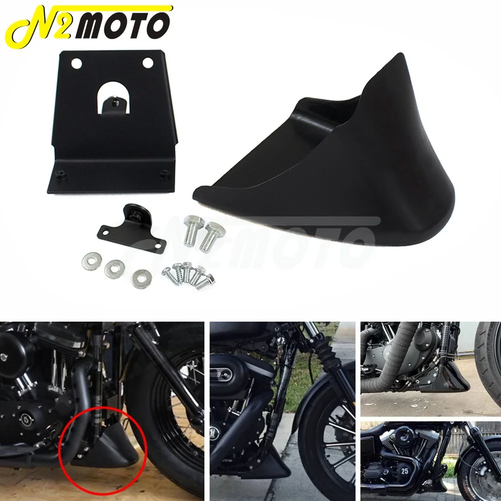  Bottom Front Spoiler Cover For Harley XL883 XL883L XL1200C XL1200N XL1200X Sportster Low Custom.jpg