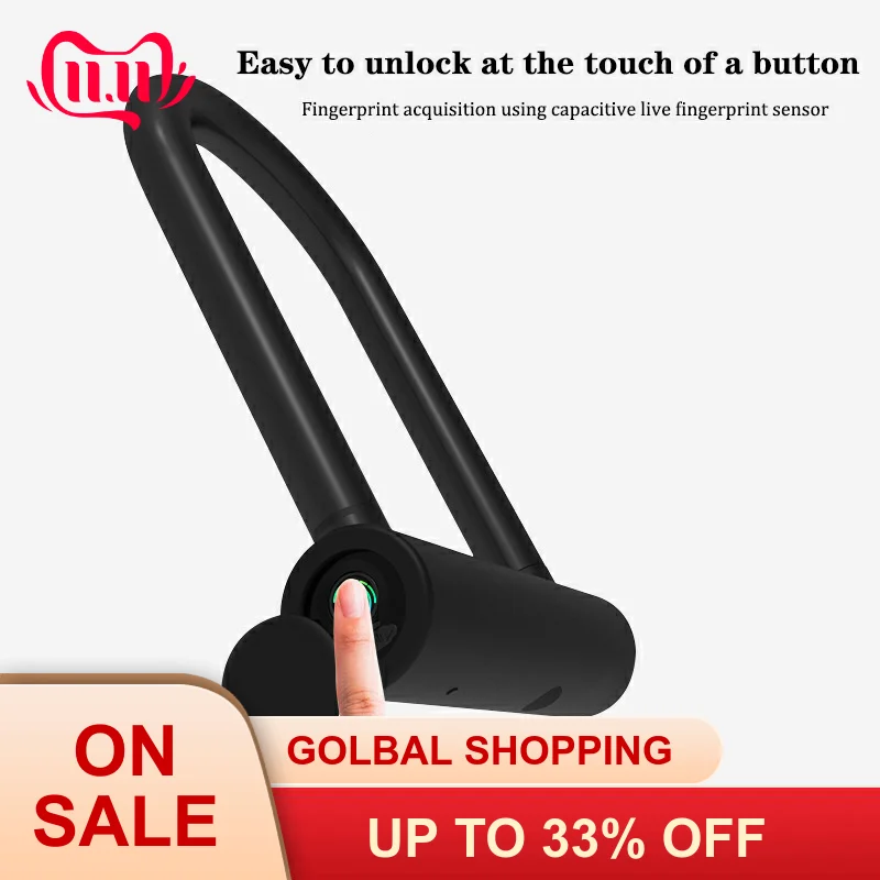 

Bicycle U lock key fingerprint BIKE lock safety control chain mtb motorcycle candado bicicleta vtt velo accessoires candado