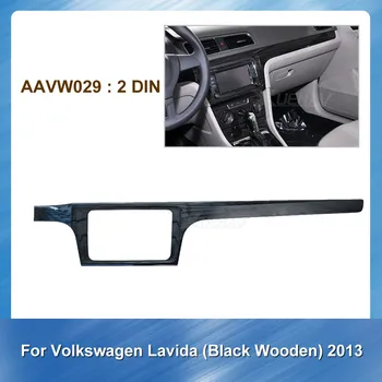 

Car Radio Fascia for Volkswagen Lavida Black Wooden 2013 Car refitting DVD frame Install Fitting Frame Panel Dash for Volkswagen