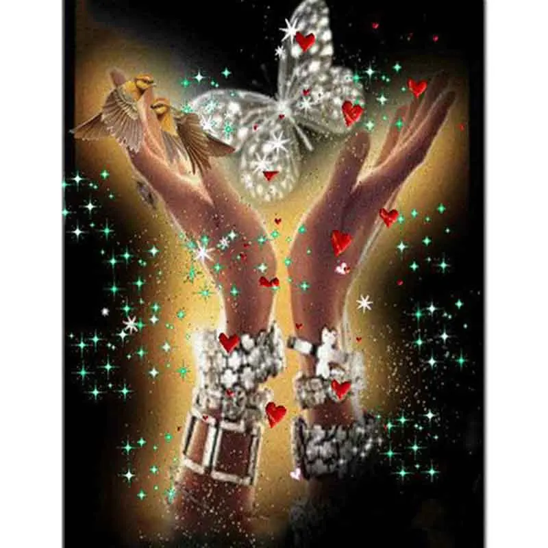 

5D DIY Diamond butterfly Painting Diamond Embroidery Display Full Round Diamond Painting hand Cross Stitch Rhinestone Decor Home