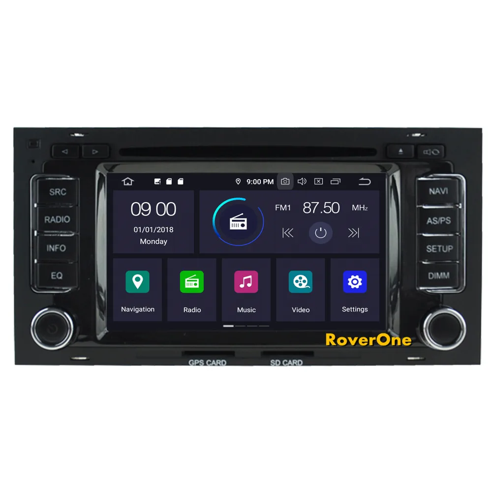 Excellent RoverOne Car Multimedia Player For Volkswagen Touareg T5 Multivan Android 9.0 Octa Core Radio DVD GPS Navigation Stereo Media 5