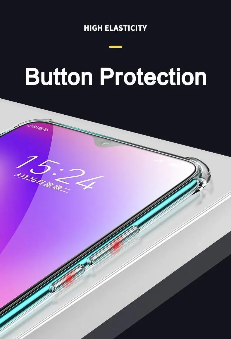 Роскошный чехол с "воздушной подушкой" для Xiaomi Redmi Примечание 8T Note7 Note6 Pro 7A K20 8 8A крышка для Xiaomi mi9 cc9 note10 прозрачные телефонные чехлы