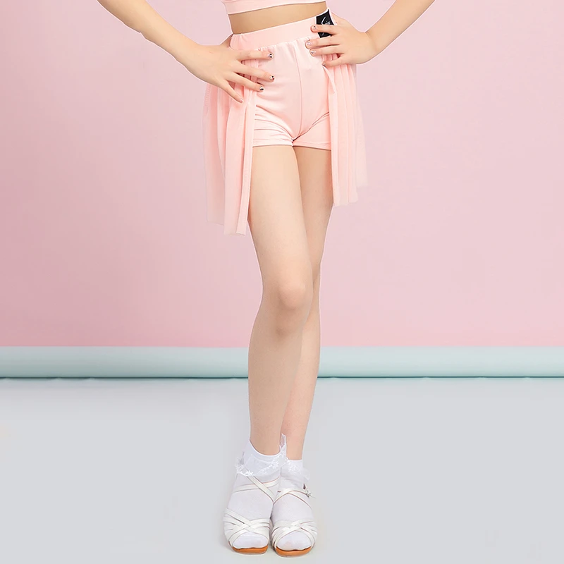 Ropa de baile latino para niñas, pantalones cortos negros de malla para latina, ropa interior de para niñas, pantalones de 120 - AliExpress