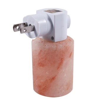 

Mini Hand Carved Natural Crystal Himalayan Salt Lamp night light (cylinder-shaped)