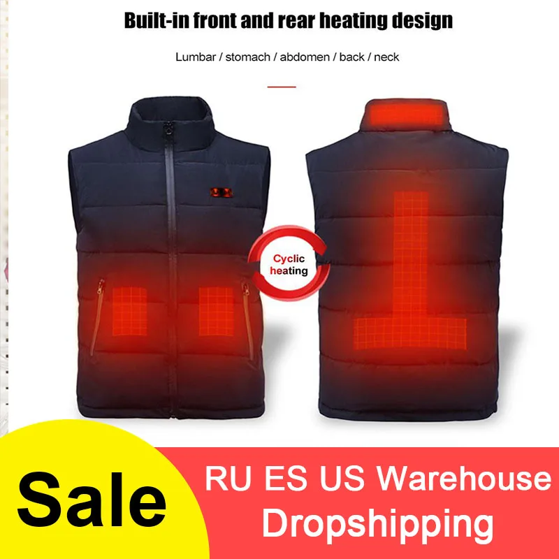 

USB Charging Electric Heated Winter Warmer Down Vest Washable Heated Clothing for Outdoor Hike Hunt Camping for women men