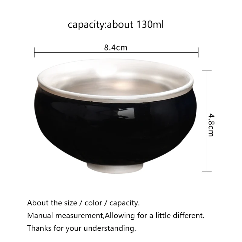 130 мл мастер чашка чайная чашка керамическая чашка для чая 999 серебро винтажные чайные чашки пуэр чашки большие чайные чаши посуда для напитков чайная посуда ремесла Декор подарок