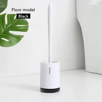 

Silicone Toilet Brush Soft Bristle Wall-mounted Bathroom Toilet Brush Holder Set Clean Tool Durable ThermoPlastic Rubber