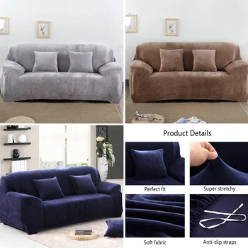 

Solid Color Corner Sofa Covers For Living Room Set Elastic Sofa Cover Chair Cover L Shaped Stretch 1 2 3 4 Seater Dog Pet