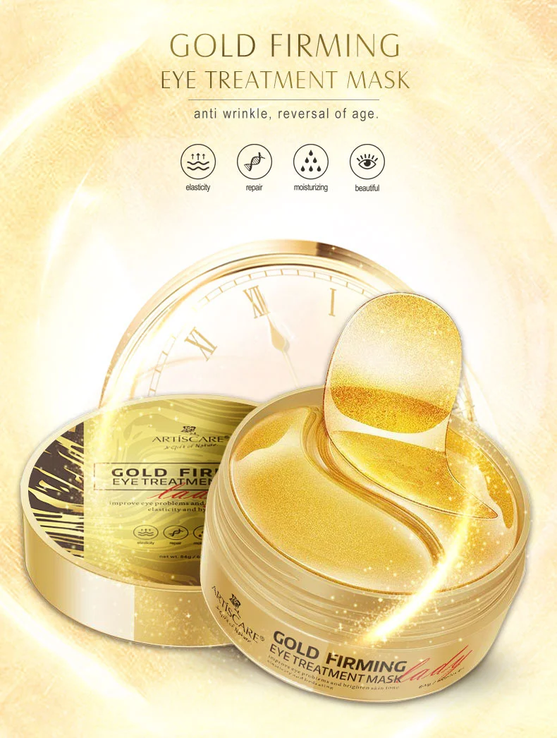 ARTISCARE Eye patches Hyaluron Acid & Gold & Seaweed & Black Pearl Anti Wrinkle Dark Circles Crystal Collagen Gel Eye Masks