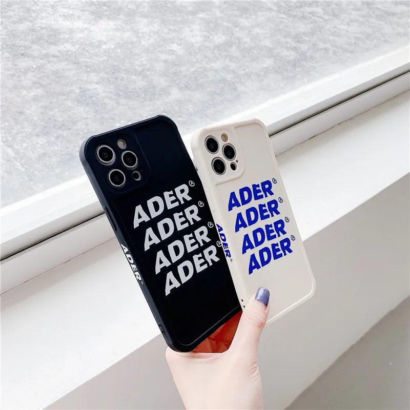 South Korea INS Ader error Phone Case For iPhone 7 8 Plus 12 11 Pro X XS  MAX XR Fashion Brand Side TPU Cover Cases