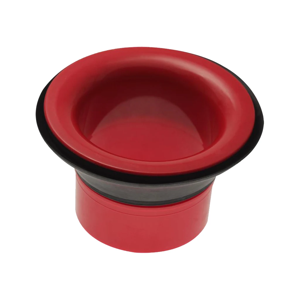 Bass Kick Drum Enhancer Port Hole Insert w/ Ring Drum Set Parts Accs, Red