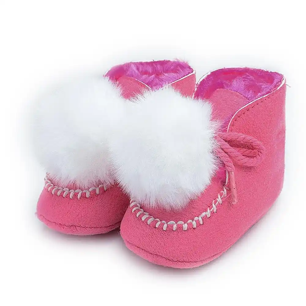 INVIERNO CÁLIDO INFANTIL BOTAS DE NIEVE ROSA LISO