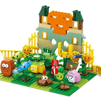Creator Expert Technic PVZ Building Blocks Set Plants Vs Zombies Weapon Farm Maze Mini Mutants with Figures Toys for Children promotion 10pcs set 4 8cm plants vs zombies pvz game model collection figures plants zombies action figure toys