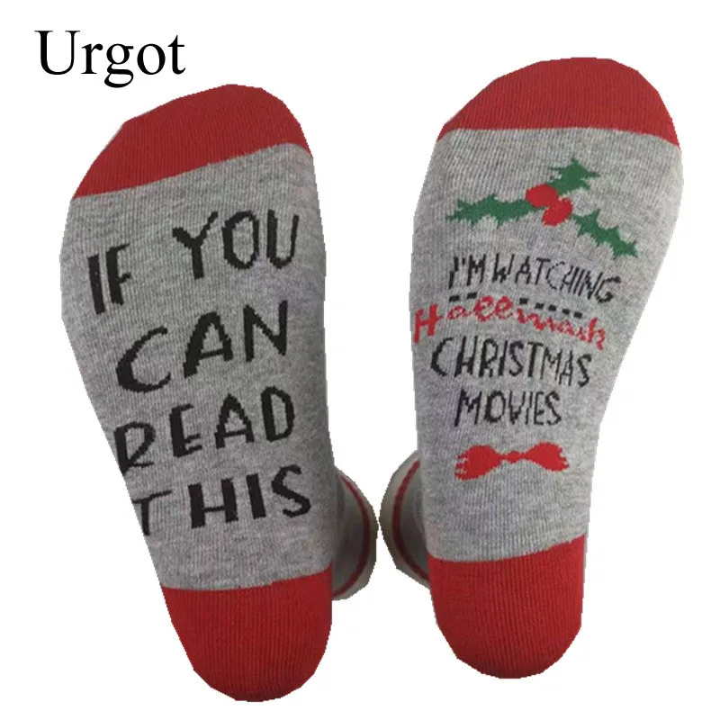 Urgot, 3 пар/лот, рождественские носки большого размера плюс 36,44, 45, мужские и женские носки, весна-осень, новые рождественские носки, Прямая поставка