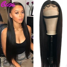 13x6 глубокий Часть бразильские Волосы remy Синтетические волосы на кружеве парик 150% плотность прямые парики из натуральных волос на кружевной средней соотношение натуральных волос