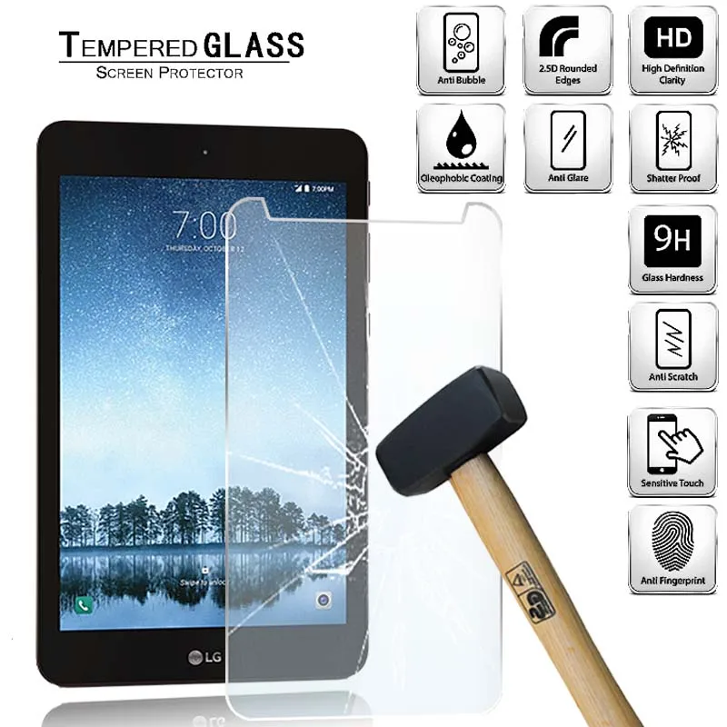 

Tablet Tempered Glass Screen Protector Cover for LG G Pad F2 8.0 anti-Fingerprint Anti-Screen Breakage tempered film