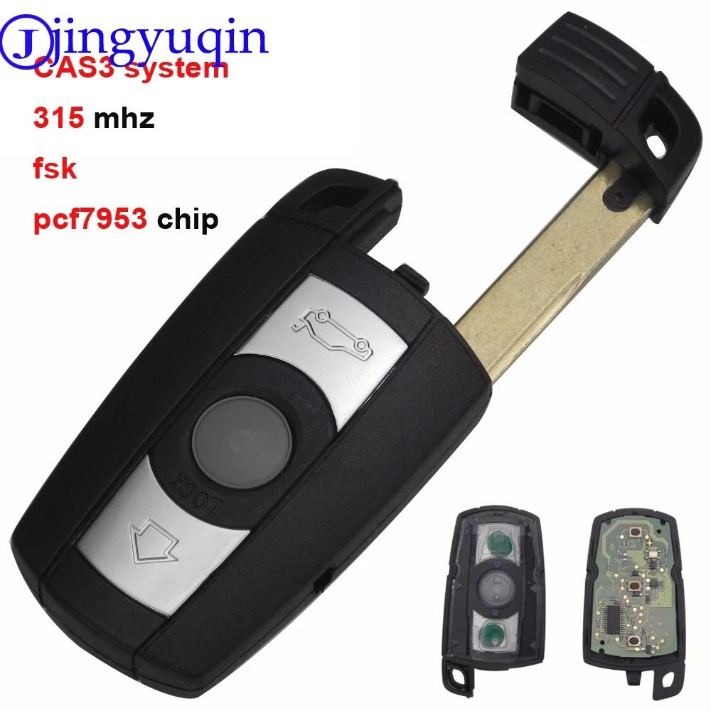 Jingyuqin 3 кнопки Автомобильный Дистанционный смарт ключ FSK CAS3 315 МГц для BMW 1/3/5/7 серии