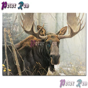 

5d animal Diamond Painting Embroidery Forest wild elk DIY Square or round Mosaic Cross stitch Rhinestone artist home decoration