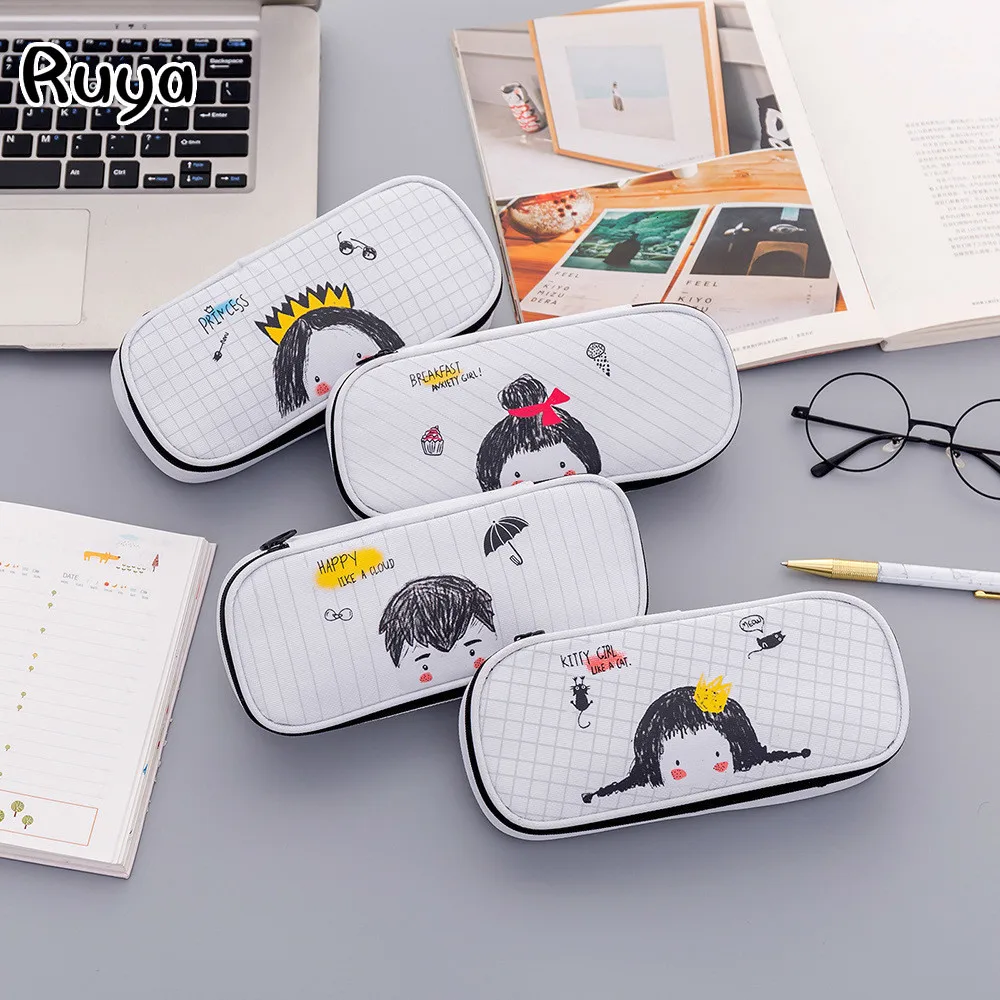 

Pencil pouch bag Case Cartoon Box moomin kalem kutusu kawaii japanese cute stationery items pen bags school supplies pencilcase