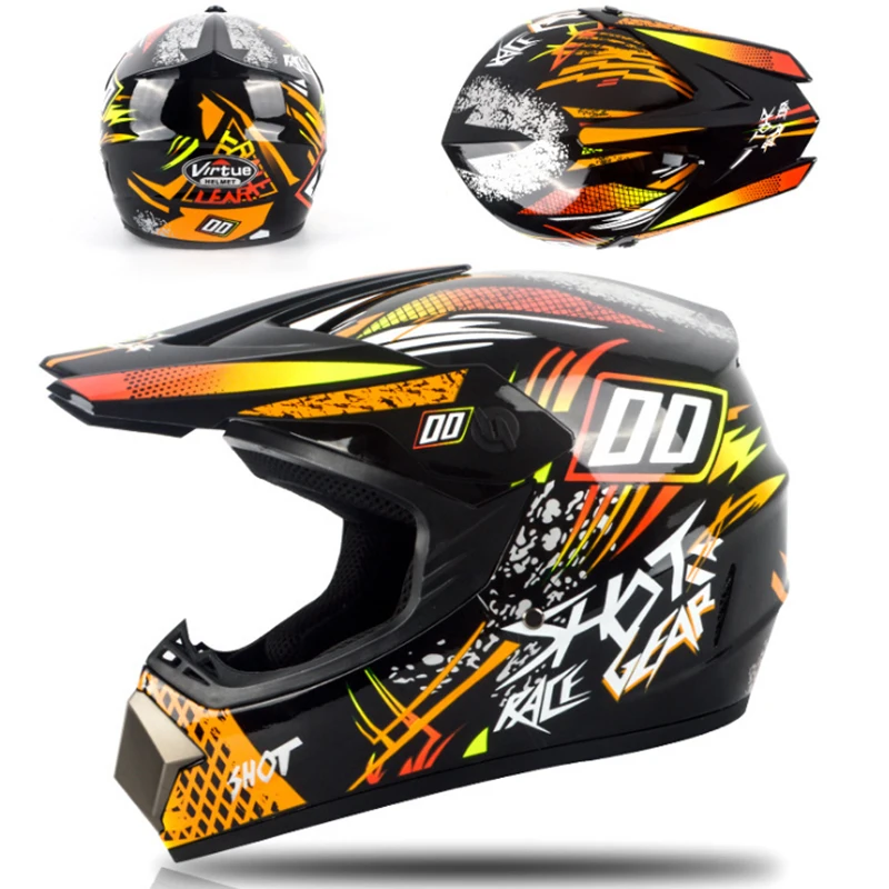 Новый цветной Профессиональный мотоциклетный шлем helmetcross граффити ослепляющий