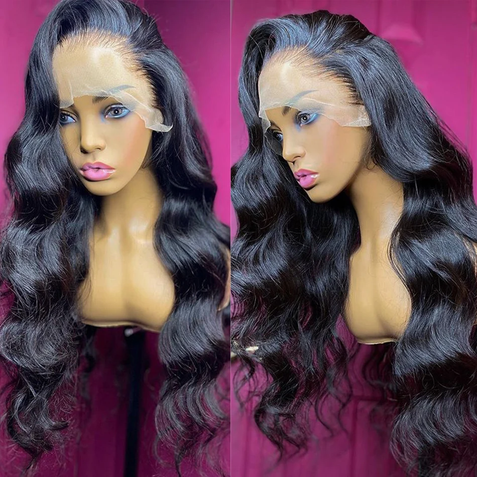 Wigirl 28 30 pulgadas de la onda del cuerpo de 13x6 frente de encaje pelucas de cabello humano brasileño Pre arrancado ola de mar Hd transparente Frontal de encaje pelucas