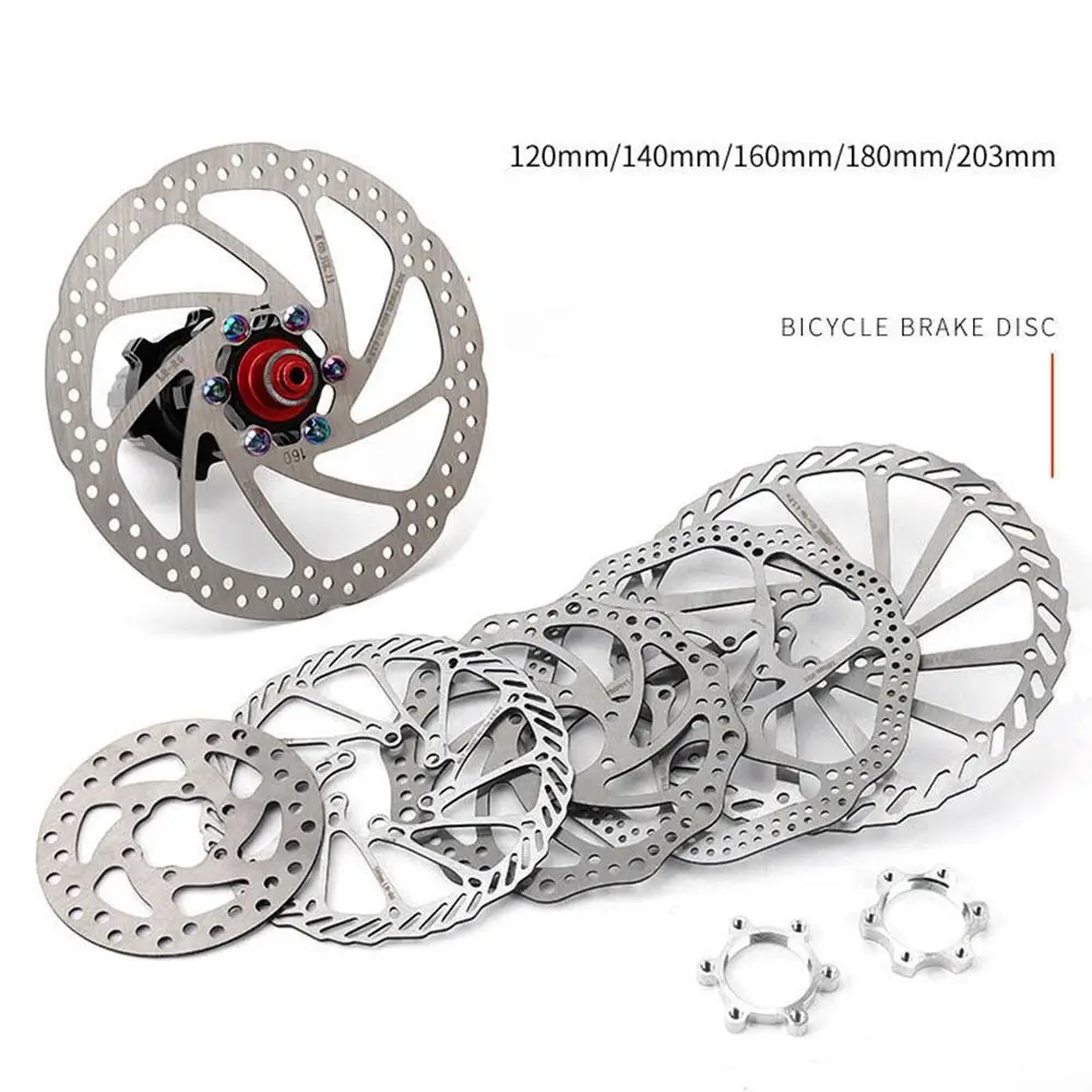 Stainless Steel Rotor Disc Brake 6 Inches For MTB Mountain Road Cruiser Bike Bicycle Parts Accessories 203mm/180mm/160mm/140mm