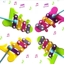 Цветные детские музыкальные развивающие игрушки-животные, развивающий музыкальный колокольчик, 4 тона для мальчиков и девочек