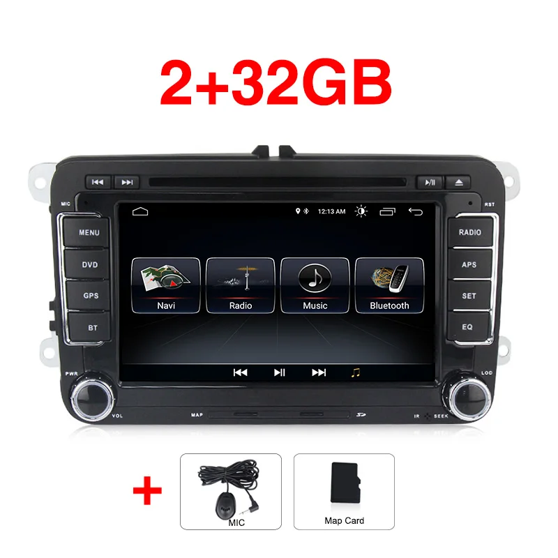 MEKEDE Автомобильный мультимедийный плеер Android 9 gps 2 Din авторадио радио для VW/Volkswagen/Golf/Polo/Passat/b7/b6/SEAT/leon/Skoda - Цвет: 32G