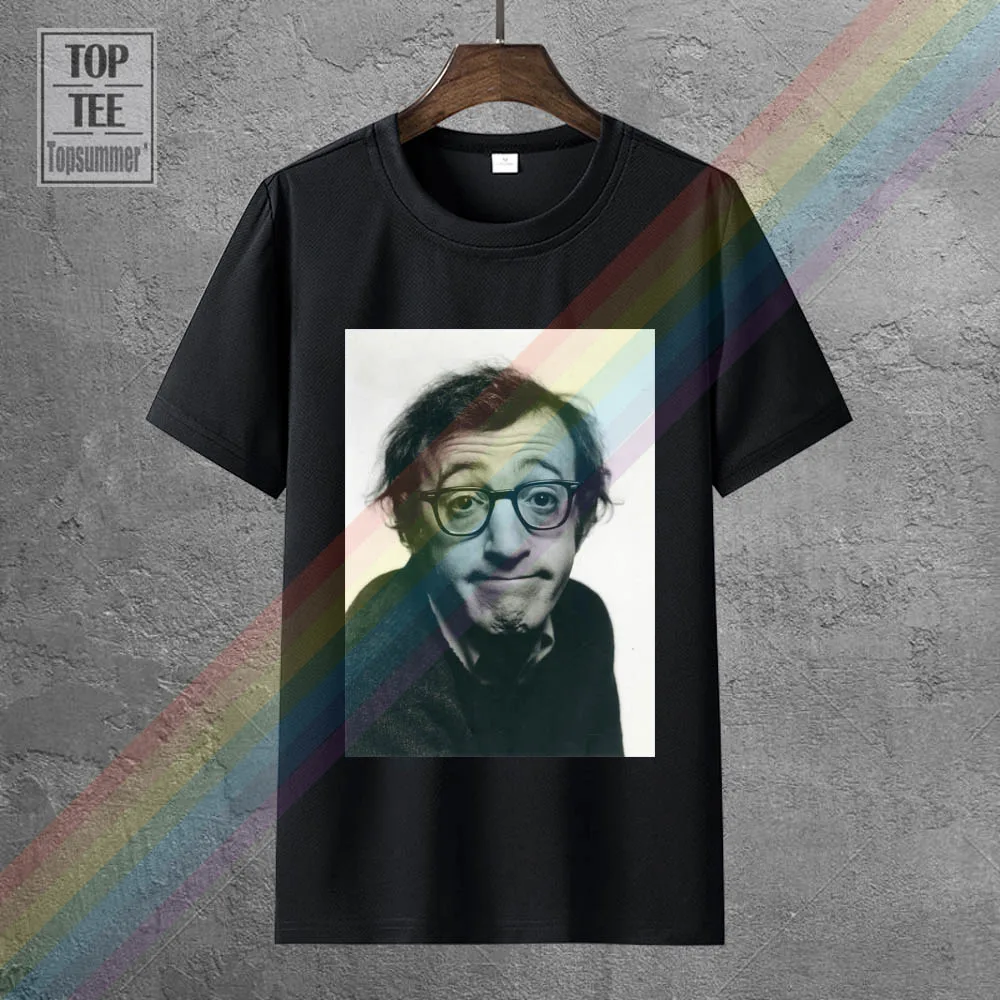 

Women'S Tee T Shirt White Woman " Face Woody Allen Face " Gift Idea Road To Happiness New 2018 Free Shipping