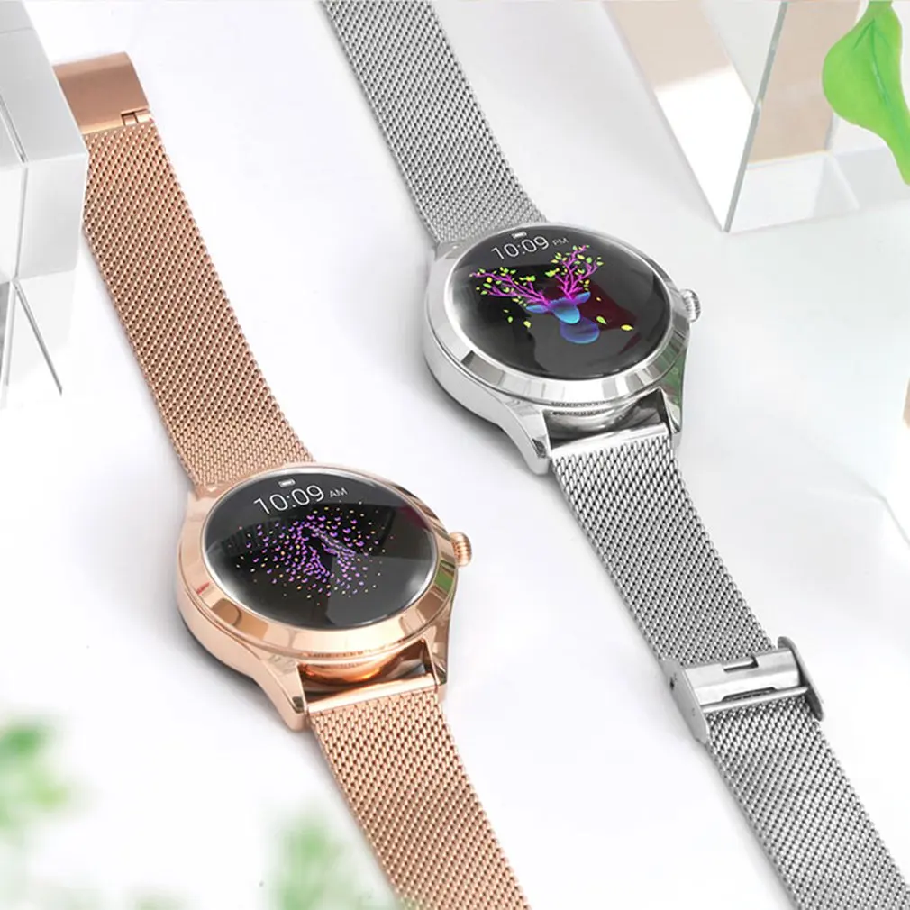 US $27.31 IP68 Waterproof Smart Watch Women Lovely Bracelet Heart Rate Monitor Sleep Monitoring Smartwatch Connect IOS Android KW10 band